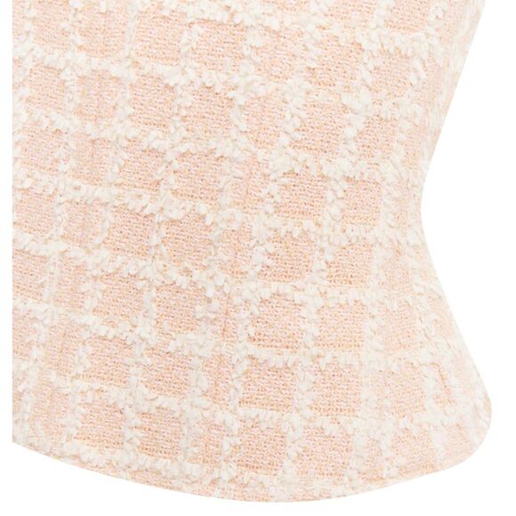 Chanel checker tweed silk lined boned corset belt - Picture 2 of 6